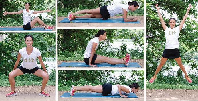 Women demonstration workouts exercises for runners