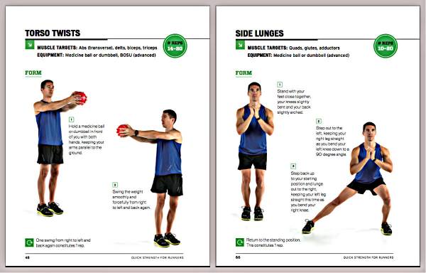 Torso Twists Side lunges exercises for runners