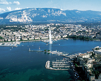 Geneva aerial view Switzerland Geneva