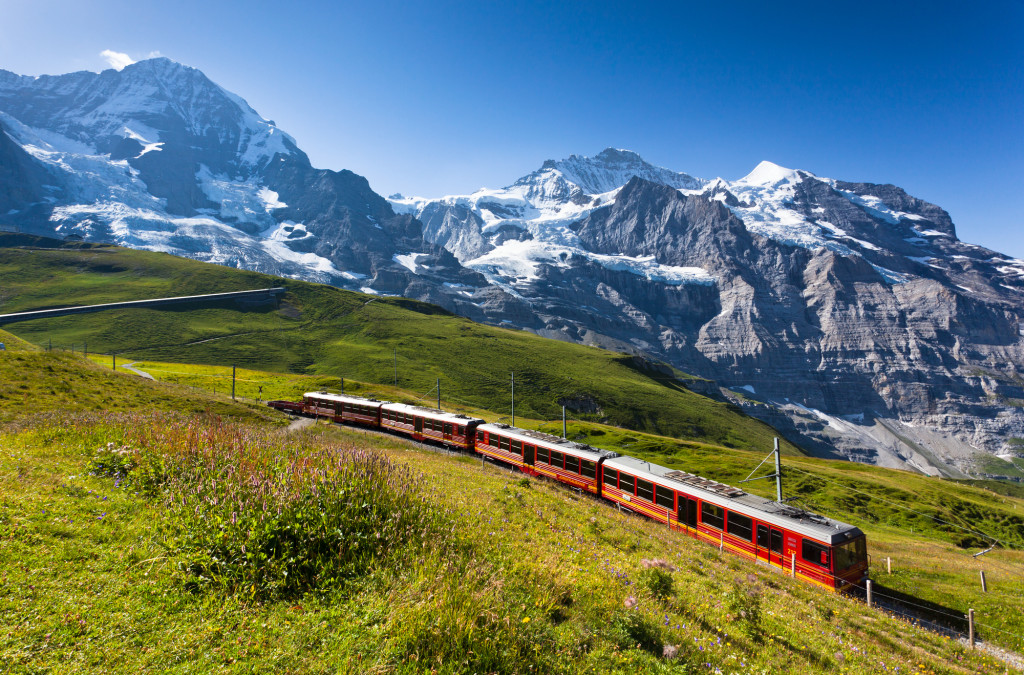 Mountain train Switzerland tourist attractions