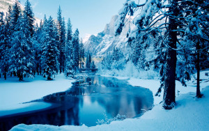 Frozen stream winter wallpapers