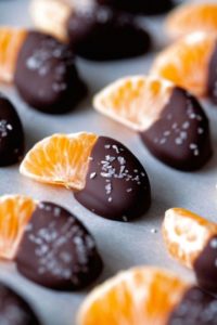 Dip Mandarin in Chocolates for New Year party Food
