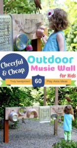 DIY Cheap Outdoor Music Wall for Kids Play Area