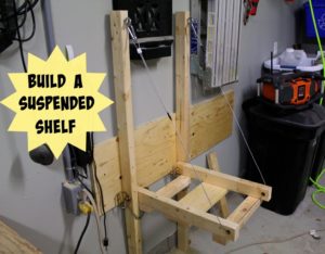 38 DIY Useful Foldup Suspended Shelves