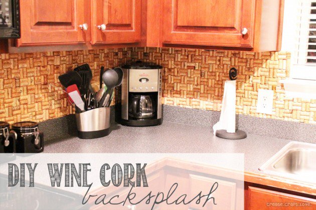 6 DIY Wine CorksMade Classy Kitchen Backsplash