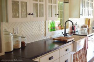 5 Inexpensive Herringbone Bead Board Kitchen Backsplash