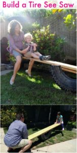 Make a Tire See Saw for Outdoor Play Area