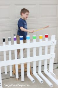 Make an outdoor PVC xylophone