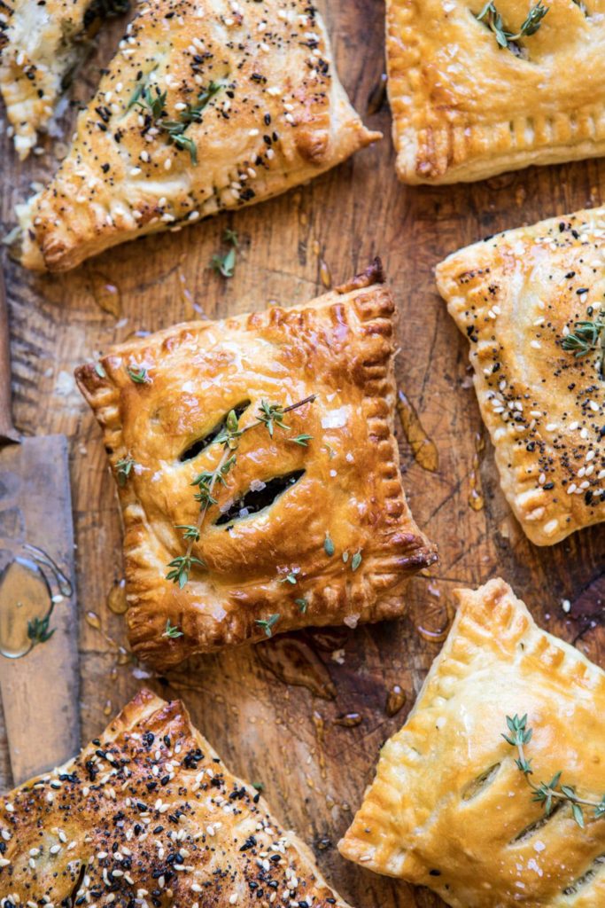 New Year Food Ideas Spinach and Cheddar Pastry
