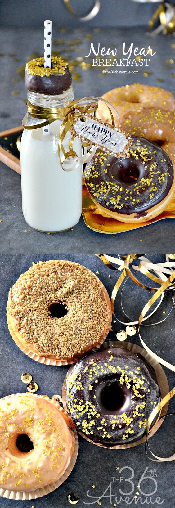 New Year Party and Breakfast Ideas with Donuts