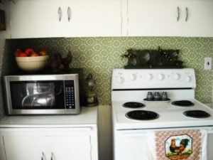 17 Removable FabricBase DIY Kitchen Backsplash