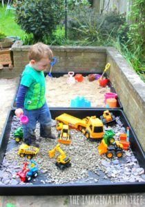Sandpit and Gravel Construction Site Outdoor Play Area