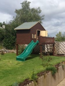 37 Super Classy Playhouse with Sliding Slope