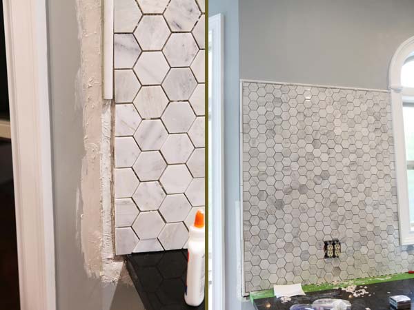 24 TilesMade DIY Kitchen Backsplash in Geometric Pattern