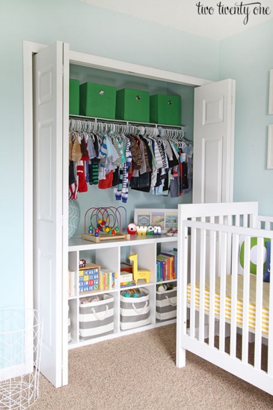 22 Adorable Nursery Closet Organization with Baskets Bins Shelves and Hangers