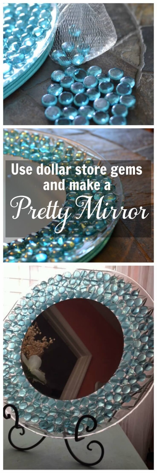 24 Bottle Glass Mirror with Super Catchy Gem Frame suits Best with the StandBase Mirror Projects