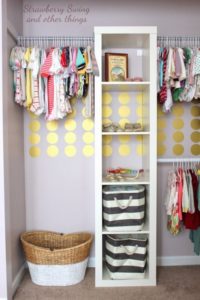 25 Catchy DIY Closet Organizing Process for Nursery Stuff with Shelves Hangers and Baskets