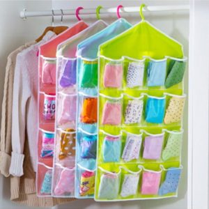 15 Closet Organization with Vertical Hangers with Storage Pockets for Small Accessories