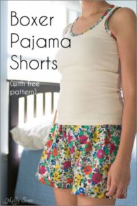 25 Cool and Catchy DIY Boxer Pajama Shorts with Nice Floral Prints on Soft Fabric Material