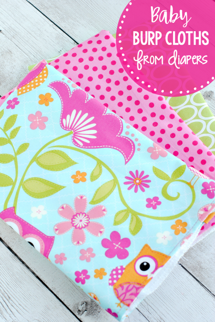 Easy Sewing Projects: DIY Cute Baby Burp Cloths from Diapers