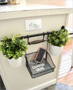3 DIY IKEA Charging Station Hanging on Vertical Planter Holder to Keep your Countertop Unclutter ...