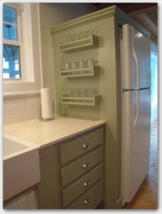 21 DIY IKEA Spice Racks Hanging from the SideWall of Cabinet Closet in Three to Four Different S ...