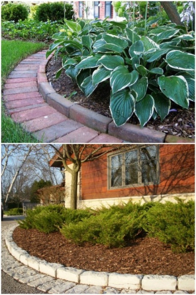 12 DIY Lawn Landscaping with Gorgeous Cobblestone Edging