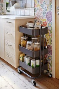 9 DIY Moveable Kitchen Cart on Wheels as the Best Solution for Storing Additional Pantry Items i ...