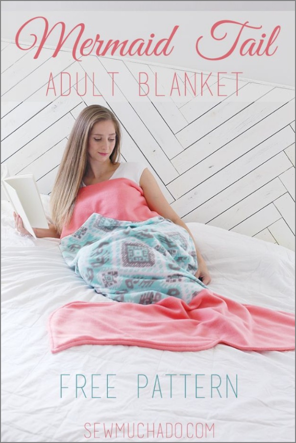 1 Fascinating MermaidTail Adult Blanket as Single DIY Sewing Project