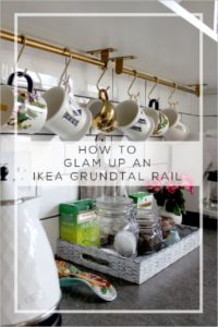 35 Glam up your Kitchen Utensils with a DIY IKEA Grundtal Rail Vertical Shelf with Hooks to Hang ...