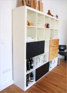 39 Huge Kitchen Storage with Numbers of Shelves Made of Old IKEA Bookshelf