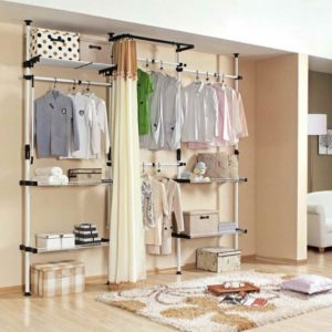23 Open Display Closet Organization with Temporary Storage Solution