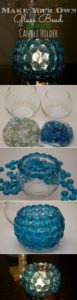 28 Outstandingly Pretty DIY Candle Holder made of Glass Beads in a Catchy Oval Shape