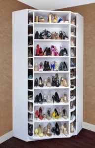 21 Plain Shoe Closet Organization with Open Display in Rollover Shelf Pattern
