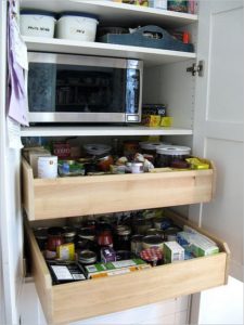 5 Pullout DIY IKEA Drawers as Under the Microwave Storage for your Kitchen Containers