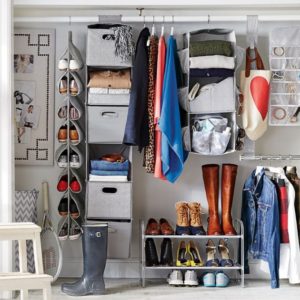 3 Smart and Quick Eclectic Storage Solution for Open Closet Organization Process