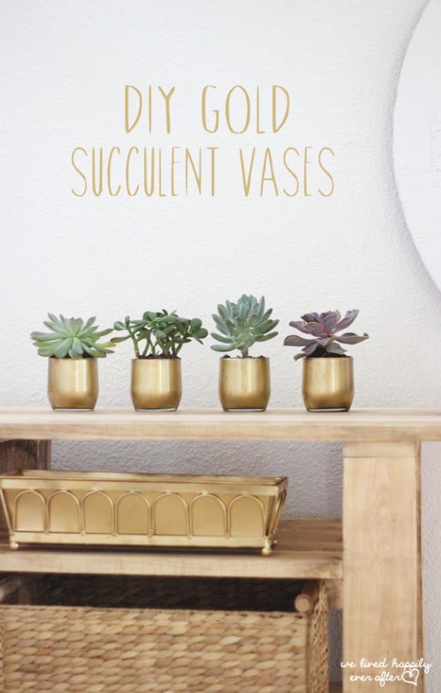 27 Super Stylish Gold Succulent Vases for Small Indoor Plants with Similar Sizes and Patterns fo ...