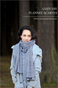 17 Super Trendy and Functional DIY Flannel Scarves made with 2 Yard Long Flannel Shirting