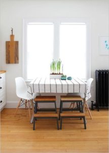 15 UndertheTable Stepstools with IKEA Board to Keep your Dining Area Free from Clunky Chair Sets