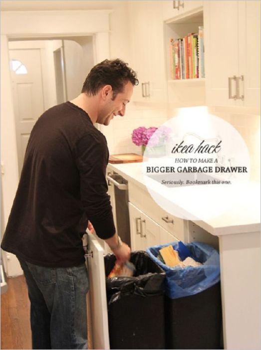 37 Useful IKEA Garbage Drawer Hack with a Wide Storage for your Kitchen Junks