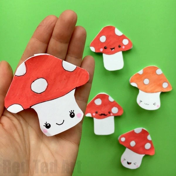 Cute Mushroom Corner Bookmark