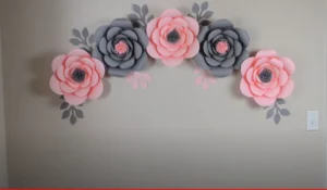 DIY Nursery Paper Flower Wall Art