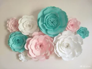 Mild and Pleasant 3D paper Flower Wall Decor