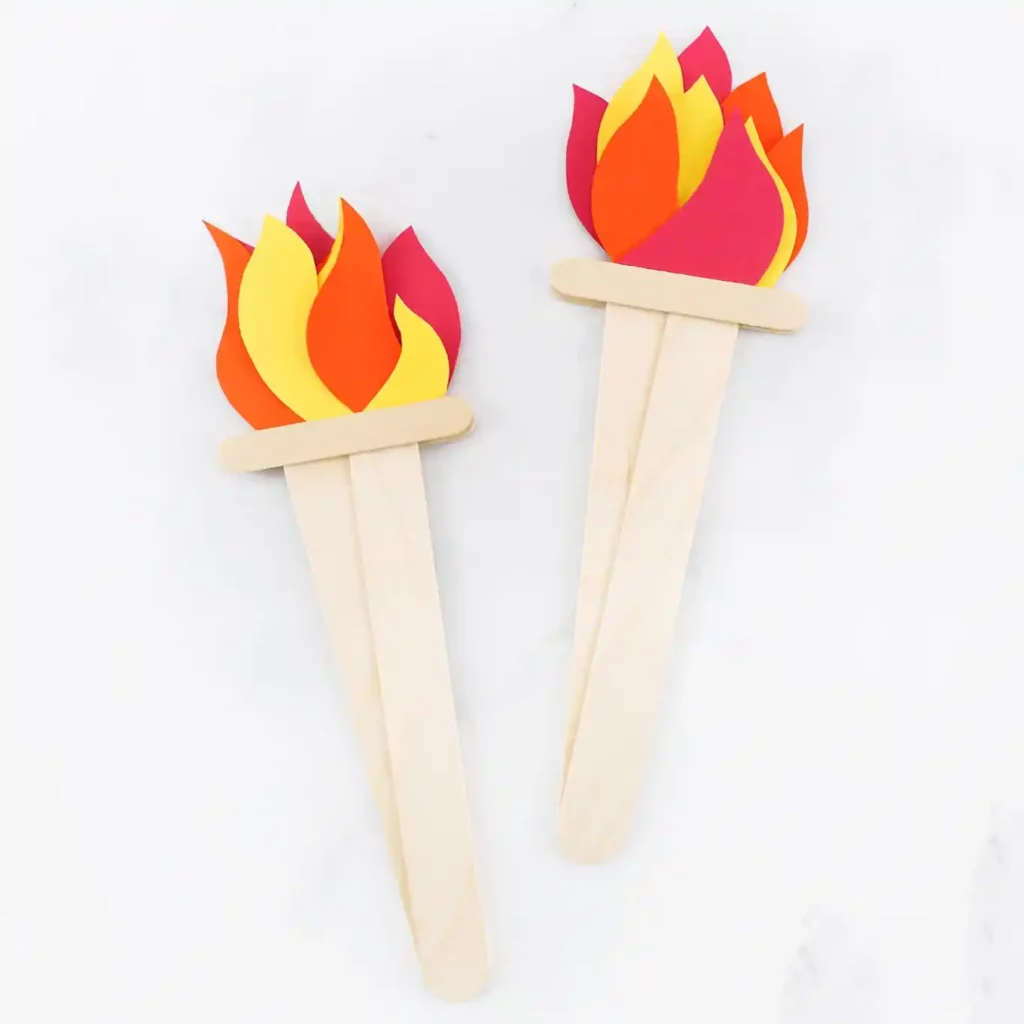 Olympic Inspired Torch Paper Craft Designs