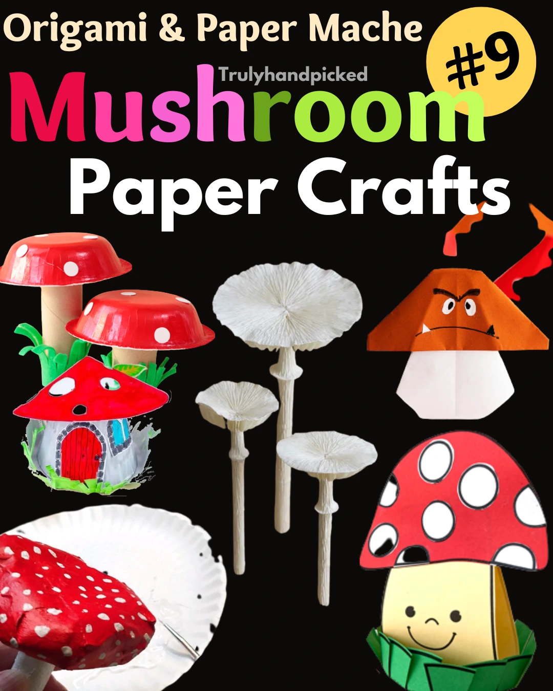 DIY Paper Mushroom Corner Bookmark!!! Paper Crafts For School / Origami  Bookmark / Paper Craft 
