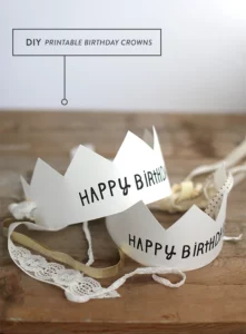 Simple and Easy Printable Happy Birthday Crown for Kids