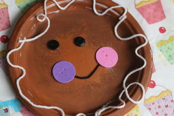 Extremely Cute Paper Plate Gingerbread Man