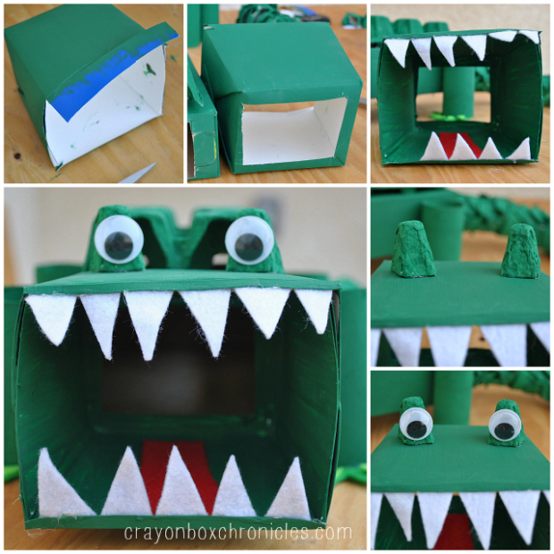 Alligator Affirmation Box with Scary Dragon Face
