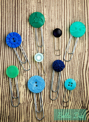 DIY Decorated Paper Clips with Buttons