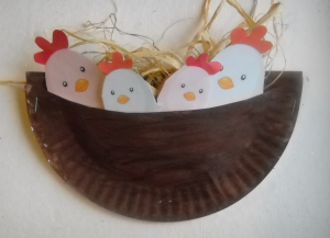 Cute Paper Plate Craft: Birds in the Nest